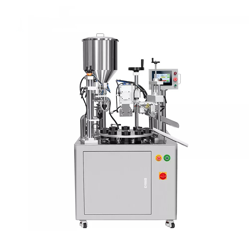 Gjysmë-Automatic-Tube-Filler-And-Sealer-(Rotary-Type)